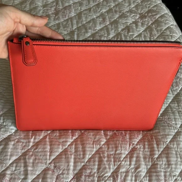 NWOT Diane Von Furstenberg Coral Studded Clutch - Picture 2 of 7